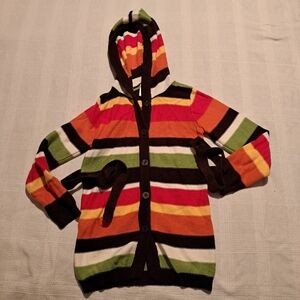 Gymboree girls size 5/6 Outlet striped longer belted sweater